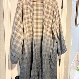 Plaid Open-Front Women's Cardigan